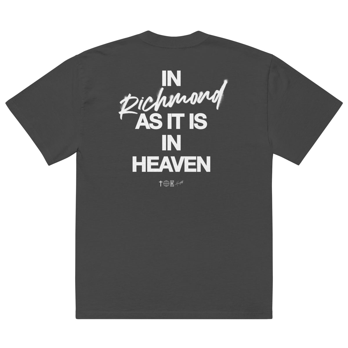 AS IN HEAVEN | Oversized faded t-shirt – Heights Church Merch